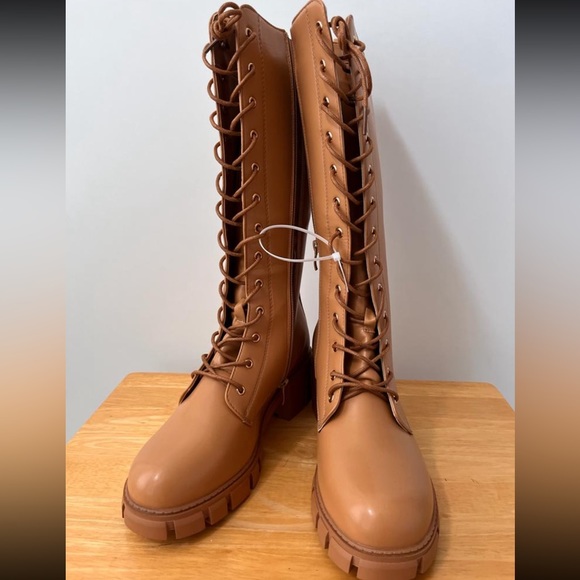 Lace Up Brown Boots - Picture 2 of 3